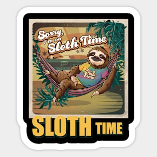 On a Sloth Time Sticker